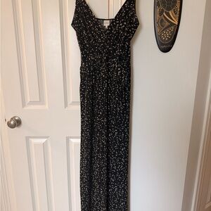 Kaileigh Black and White Patterned Jumpsuit